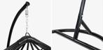 Hangstoel met frame Zwart Grijs | Nieuw | Scherpe Prijs, Tuin en Terras, Nieuw, Ophalen of Verzenden, Met standaard, Eenpersoons