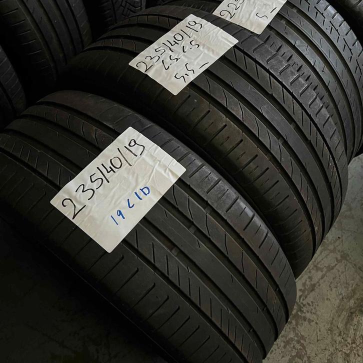 2 x Continental SportContact 5 235-40-19 Zomerbanden 5,5mm, Auto-onderdelen, Banden en Velgen, 19 inch, Zomerbanden, 235 mm, Personenwagen