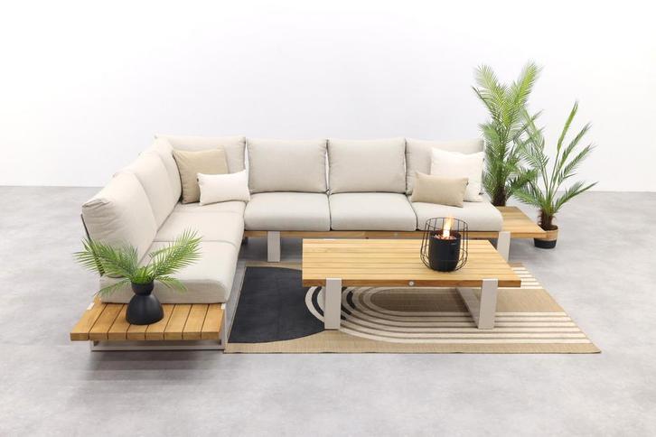 Suns Nardo loungeset - Light Antracite | AANVRAAG, Tuin en Terras, Tuinsets en Loungesets, Loungeset, Nieuw, Hout, Verzenden