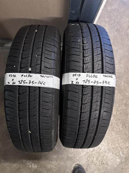2x 185-75-14C fulda zomer 7mm €60 per band 185 75 14C, Auto-onderdelen, Banden en Velgen, 14 inch, Zomerbanden, 185 mm, Personenwagen