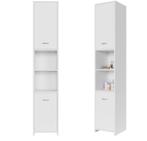 Badkamer hoge kast Neapel Wit 180x30x30cm (Meubelen), Huis en Inrichting, Kasten | Televisiemeubels, Verzenden, Nieuw
