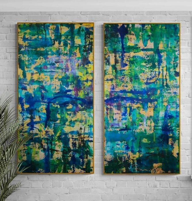 Bri Debernardi - BOSQUE DIPTYCH - XXL, Antiek en Kunst, Kunst | Schilderijen | Modern