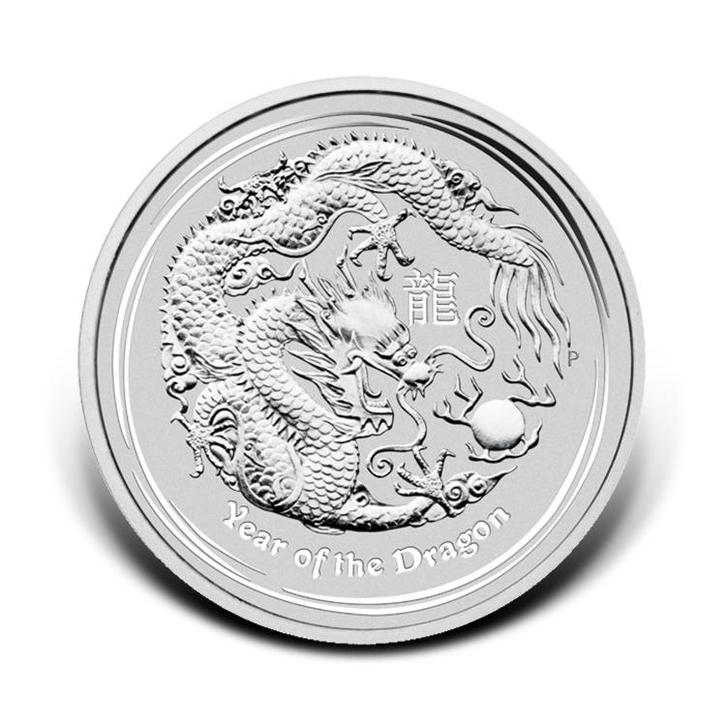 1/2 troy ounce zilver Lunar munt 2012, Postzegels en Munten, Edelmetalen en Baren, Verzenden