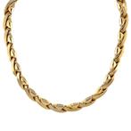 Gouden choker 45 cm 14 krt, Sieraden, Tassen en Uiterlijk, Kettingen, Verzenden, Zo goed als nieuw, Goud, Goud