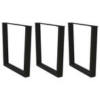 vidaXL Eettafelpoten 3 st V-vormig 80x(72-73,3) cm staal, Verzenden, Nieuw