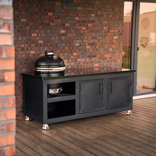 Buitenkeuken, Kookstation met granieten blad voor Kamado BBQ, Tuin en Terras, Buitenkeukens, Nieuw, Vrijstaand, Verzenden