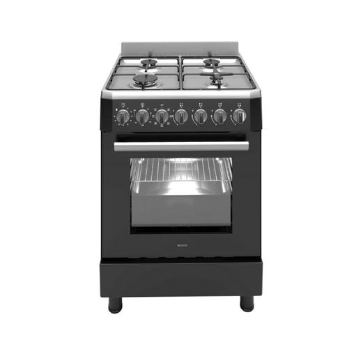 Wiggo WO-E609R(BX) Serie 9 - Gasfornuis - Zwart Rvs, Witgoed en Apparatuur, Fornuizen, Nieuw, Verzenden