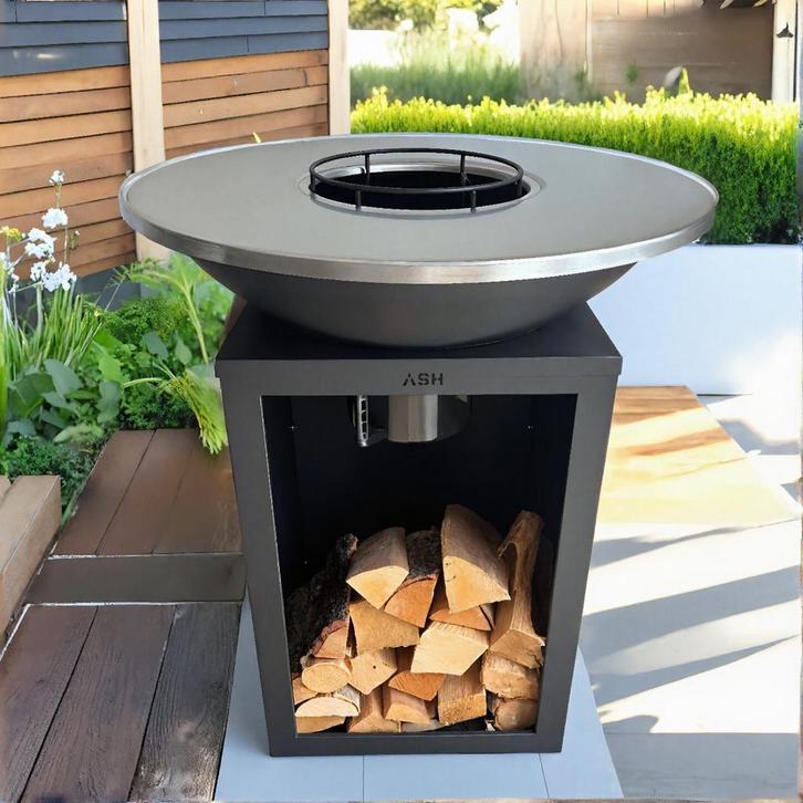 Plancha BBQ - Ø81 cm - Grillring zwart, Tuin en Terras, Houtskoolbarbecues, Nieuw