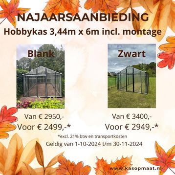 Najaarsaanbieding: Hobbykas 3,44m x 6m incl montage beschikbaar voor biedingen