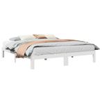 vidaXL Bedframe zonder matras massief grenenhout wit 180x200, Eenpersoons, Verzenden, Wit, Nieuw