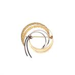 Bicolor gouden broche | Diamant 0,06 ct. (witgoud, vintage), Sieraden, Tassen en Uiterlijk, Broches, Gebruikt, Overige kleuren