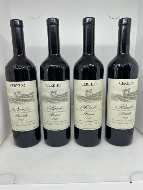 2013 , 2015, 2017 & 2018 Ceretto, Barolo Brunate - Barolo, Verzamelen, Wijnen