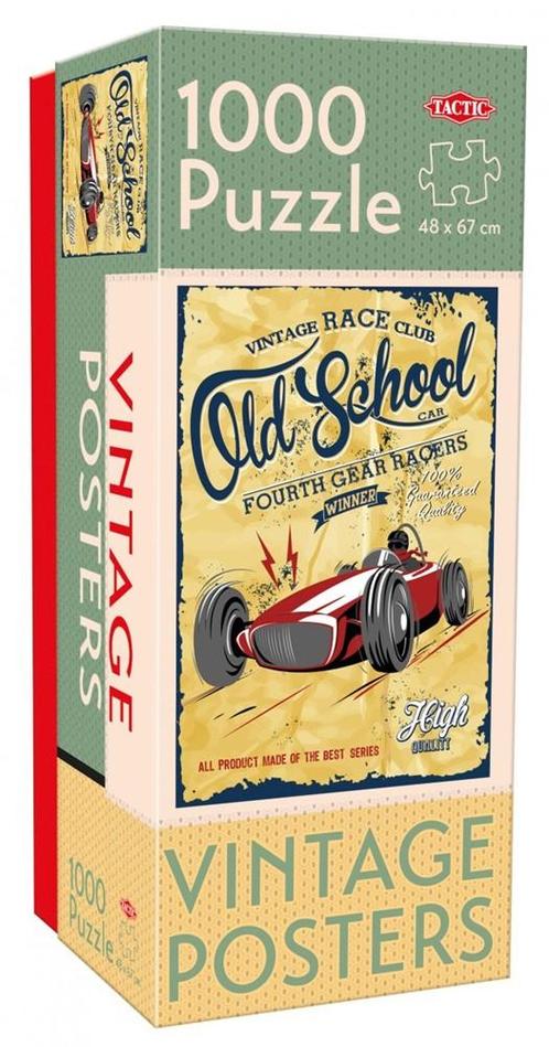 Vintage - Old School Gear Racers Poster Puzzel (1000, Hobby en Vrije tijd, Denksport en Puzzels, Nieuw, Verzenden