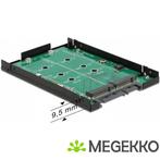 Delock 62590 2,5  converter SATA 22-pins > 2 x M.2 met RAID, Verzenden, Nieuw, DeLock