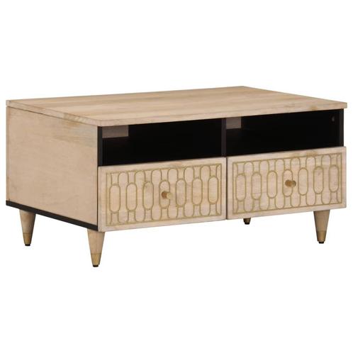vidaXL Salontafel 80x54x40 cm massief mangohout, Huis en Inrichting, Tafels | Salontafels, 50 tot 100 cm, Nieuw, Overige houtsoorten