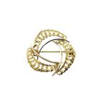 Bicolor gouden broche, Ophalen of Verzenden, Gebruikt, Overige kleuren, Goud