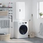 vidaXL Wandkast 34,5x34x90 cm bewerkt hout hoogglans wit, Minder dan 50 cm, Verzenden, Nieuw, Minder dan 100 cm