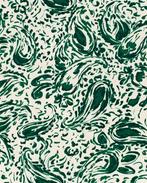 Viscose Satijn Verft Abstract Groen, Nieuw, Groen