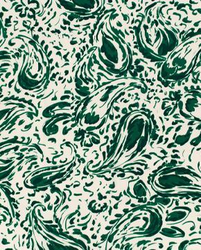 Viscose Satijn Verft Abstract Groen, Hobby en Vrije tijd, Stoffen en Lappen, Groen, Nieuw