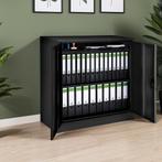 Archiefkast met 3 planken 90x40x90 cm - zwart, Huis en Inrichting, Kasten | Roldeurkasten en Archiefkasten, Verzenden, Nieuw