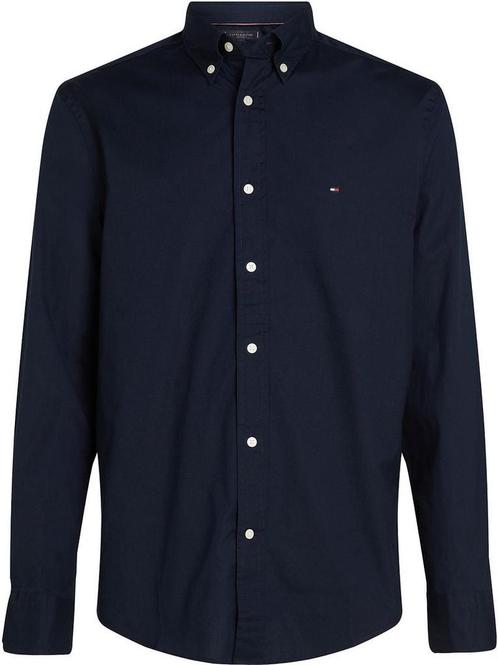 Tommy Hilfiger Poplin Overhemd Flex Navy maat M Heren, Kleding | Heren, Overhemden, Blauw, Nieuw, Verzenden