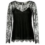 Gold Hawk • zwarte kanten top • XS, Kleding | Dames, Tops, Verzenden, Zwart, Nieuw, Maat 34 (XS) of kleiner