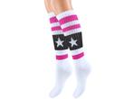 Kniekousen - Sportlook - Ster - Wit/Roze, Verzenden, Nieuw