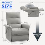 Fauteuil met armleuning - Relaxfauteuil - Relaxstoel - Elekt, Verzenden, Nieuw