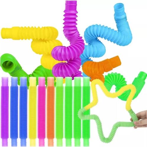 Kruzzel Pop Tubes 10 Stuks - Kleurrijke Sensorische Buize..., Kinderen en Baby's, Speelgoed | Overig, Nieuw, Ophalen of Verzenden