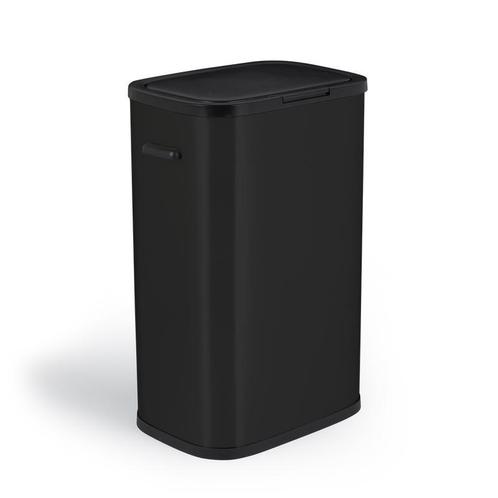Prullenbak met drukdeksel - 60 liter - zwart - 42 x 28,5 x, Huis en Inrichting, Woonaccessoires | Prullenbakken, Nieuw, Verzenden