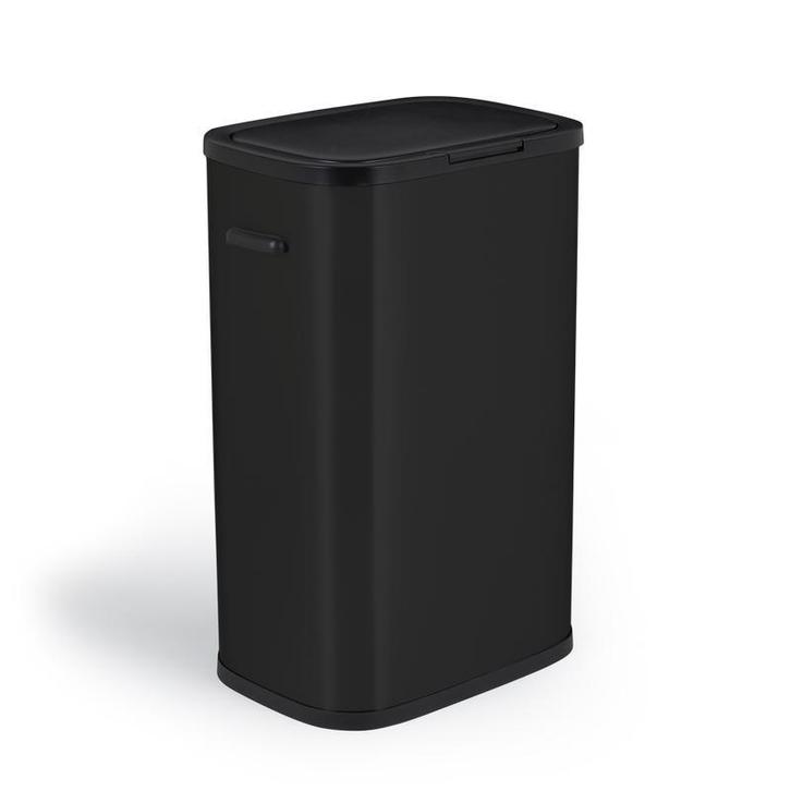 Prullenbak met drukdeksel - 60 liter - zwart - 42 x 28,5 x, Huis en Inrichting, Woonaccessoires | Prullenbakken, Nieuw, Verzenden