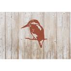 Wanddecoratie IJsvogel/ Kingfisher Roestmetaal, 141605,, Tuin en Terras, Verzenden, Nieuw
