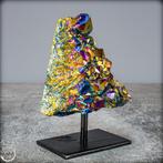 Zeer zeldzame regenboogaura-amethist - kwarts op stand-, Verzamelen, Mineralen en Fossielen