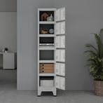 [en.casa] Lockerkast Joroinen 180x38x45 cm staal met 6 deure, Huis en Inrichting, Verzenden, Nieuw