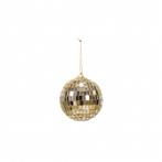 Kerstbal figuurtje discobal goud ø 8 cm, Verzenden, Nieuw