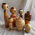 Set van 7 Traditionele Kokeshi-poppen — Byakkotai, Nemariko