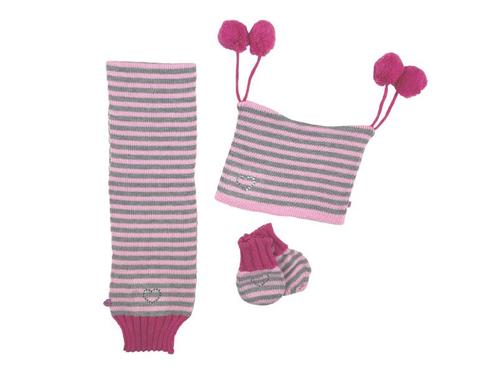 Winterset 3-delig - Sweetheart - Grijs-Roze-Fuchsia, Kinderen en Baby's, Kinderkleding | Schoenen en Sokken, Verzenden