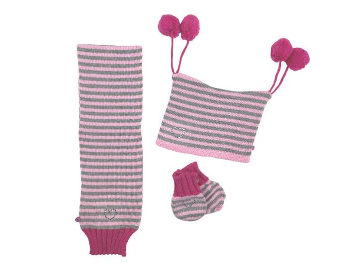 Winterset 3-delig - Sweetheart - Grijs-Roze-Fuchsia, Kinderen en Baby's, Kinderkleding | Schoenen en Sokken, Verzenden