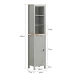 2dekans | SoBuy Badkamer Kolomkast - 1 Deurs - 3 Planken -, Huis en Inrichting, Woonaccessoires | Spiegels, Ophalen of Verzenden