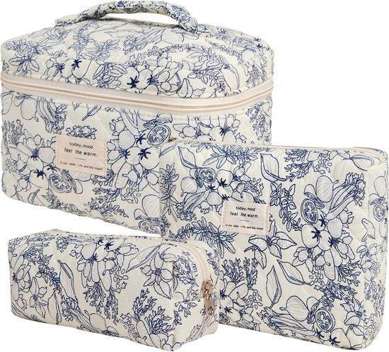 2dekans | SC Travel Essentials - 3-delige Make-up Tas Set -, Sieraden, Tassen en Uiterlijk, Tassen | Reistassen en Weekendtassen