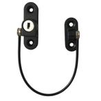 Raamslot met kinderbeveiliging - 20cm - Zwart, Ophalen of Verzenden, Nieuw, IJzer, Slot