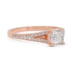 Ring - 18 karaat Roségoud - 1.26ct. tw. Diamant (Natuurlijk), Nieuw