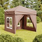 vidaXL Partytent inklapbaar met zijwanden 2x2 m taupe, Verzenden, Nieuw, Partytent