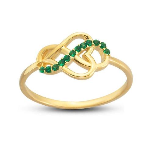 Zonder Minimumprijs - Ring - 14 karaat Geel goud Smaragd, Sieraden, Tassen en Uiterlijk, Ringen