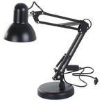 Klassieke bureaulamp retro verstelbaar 40W zwart, Huis en Inrichting, Ophalen of Verzenden, Nieuw