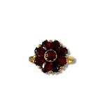 Ring - 18 karaat Geel goud Granaat, Nieuw