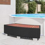 vidaXL Spatrap 92x45x25 cm poly rattan zwart, Tuin en Terras, Zwembad-toebehoren, Verzenden, Nieuw