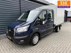 Ford Transit 350 2.0 TDCI DC 7 Persoons Pick-up RWD Airco!, Auto's, Stof, Gebruikt, Euro 6, Overige kleuren