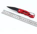 16CM outdoor survival mes - rood / zwart, Ophalen of Verzenden, Nieuw