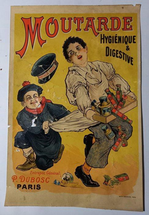 P. Dubosc - Impremerie Lemercier - Moutarde - Jaren 1900, Antiek en Kunst, Kunst | Tekeningen en Foto's